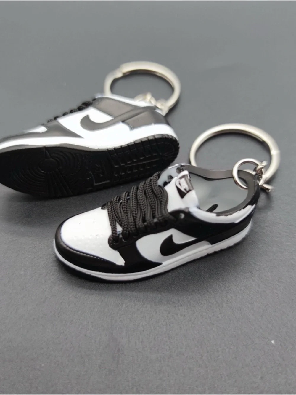 Black & White Sneaker Keychain | Mini Shoe Charm